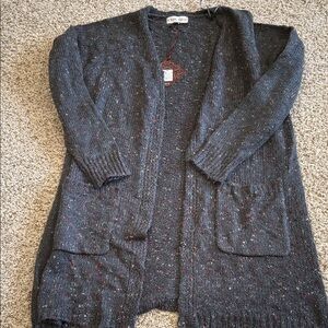 Knox Rose Charcoal Knit Cardigan